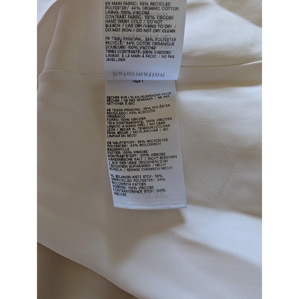 NWT Reformation Fae Lace Maxi Dress Wedding Gown Size 4 Ivory #9G603 - Picture 12 of 14